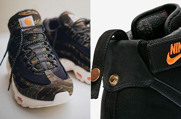 美式工裝品牌Carhartt WIP x Nike聯名鞋款4雙齊發，虎紋迷彩Air Max 95超夢幻！