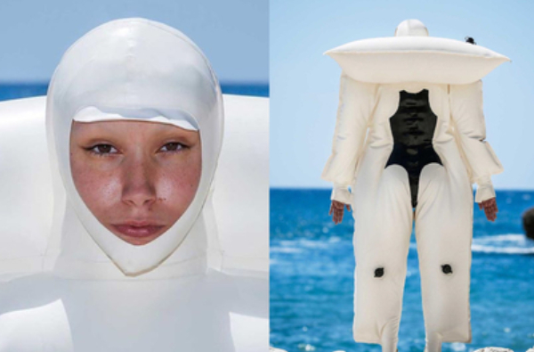 旱鴨子得救啦！西班牙藝術家 Siigii 作品「全身充氣式泳衣」，讓你無重力徜徉水中！