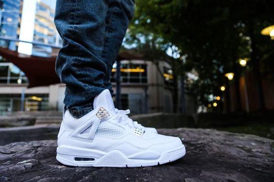 white jordan 4 pure money